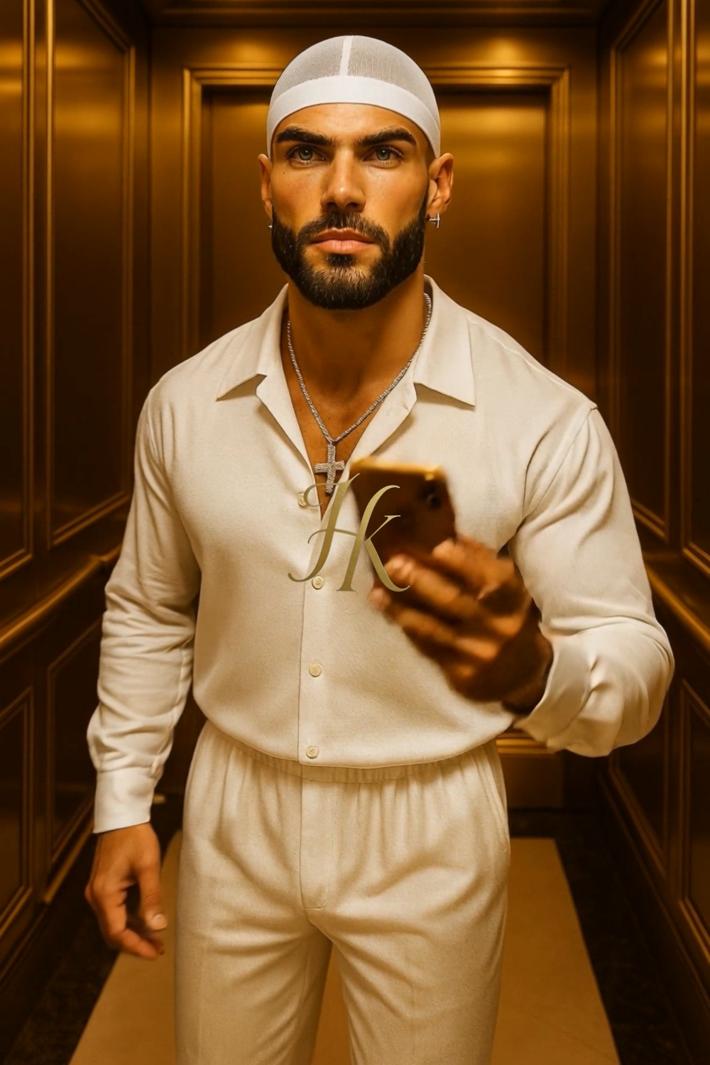 Conjunto de vestido de seda de lujo para hombre rojo