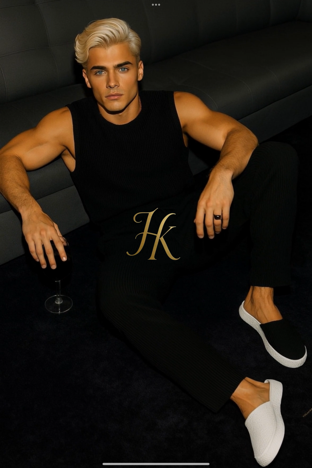 Men’s Summer Cotton Set – Tank Top & Pants Two-Piece Outfit