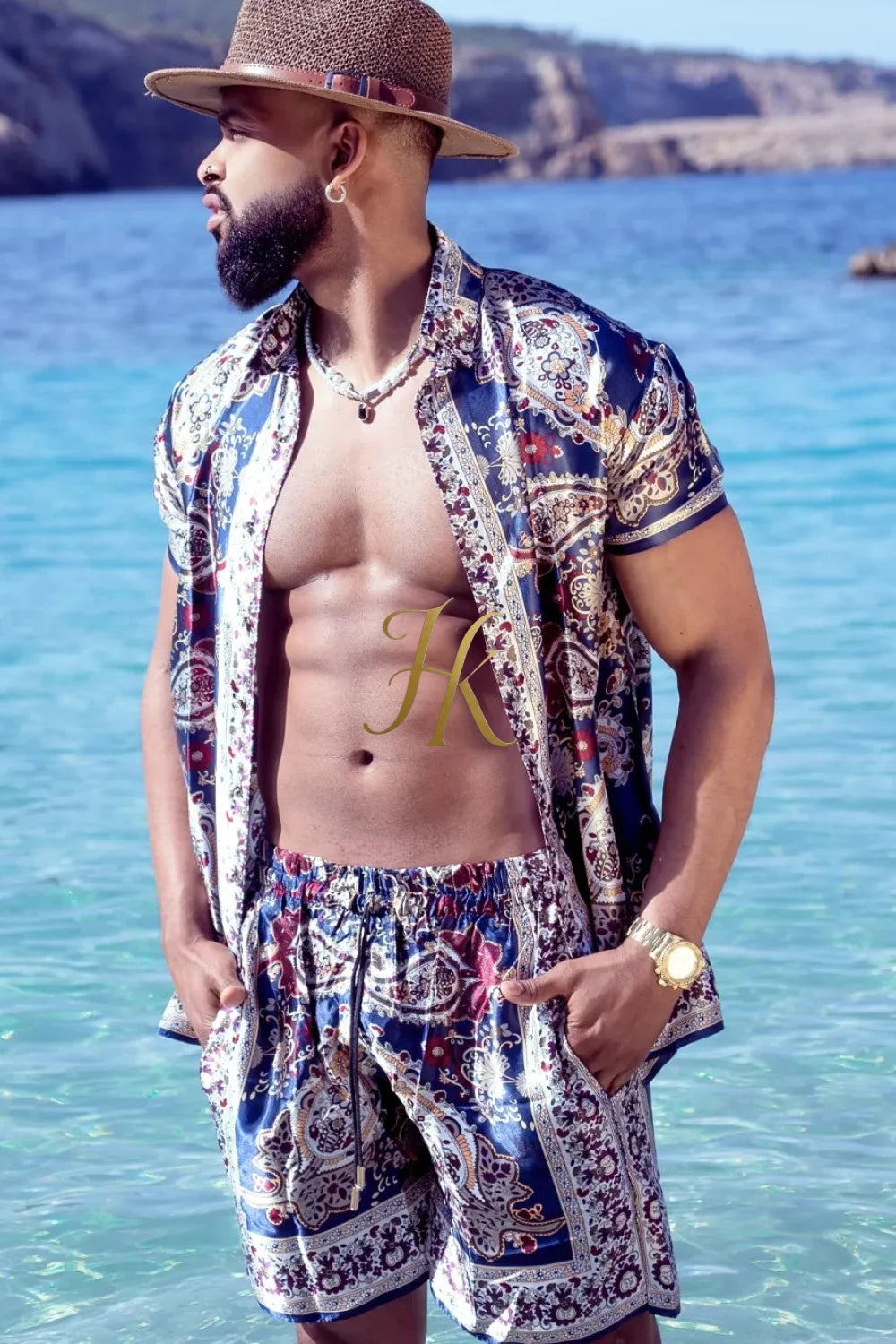 Handmade Men's Silk Set - Elevate Your Style with the Le Barroco Model - Perfect for Any Special Occasion - kayibstrore