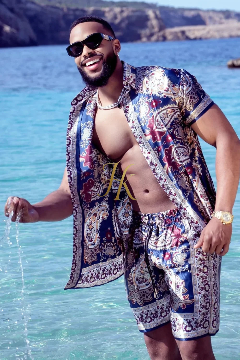 Handmade Men's Silk Set - Elevate Your Style with the Le Barroco Model - Perfect for Any Special Occasion - kayibstrore
