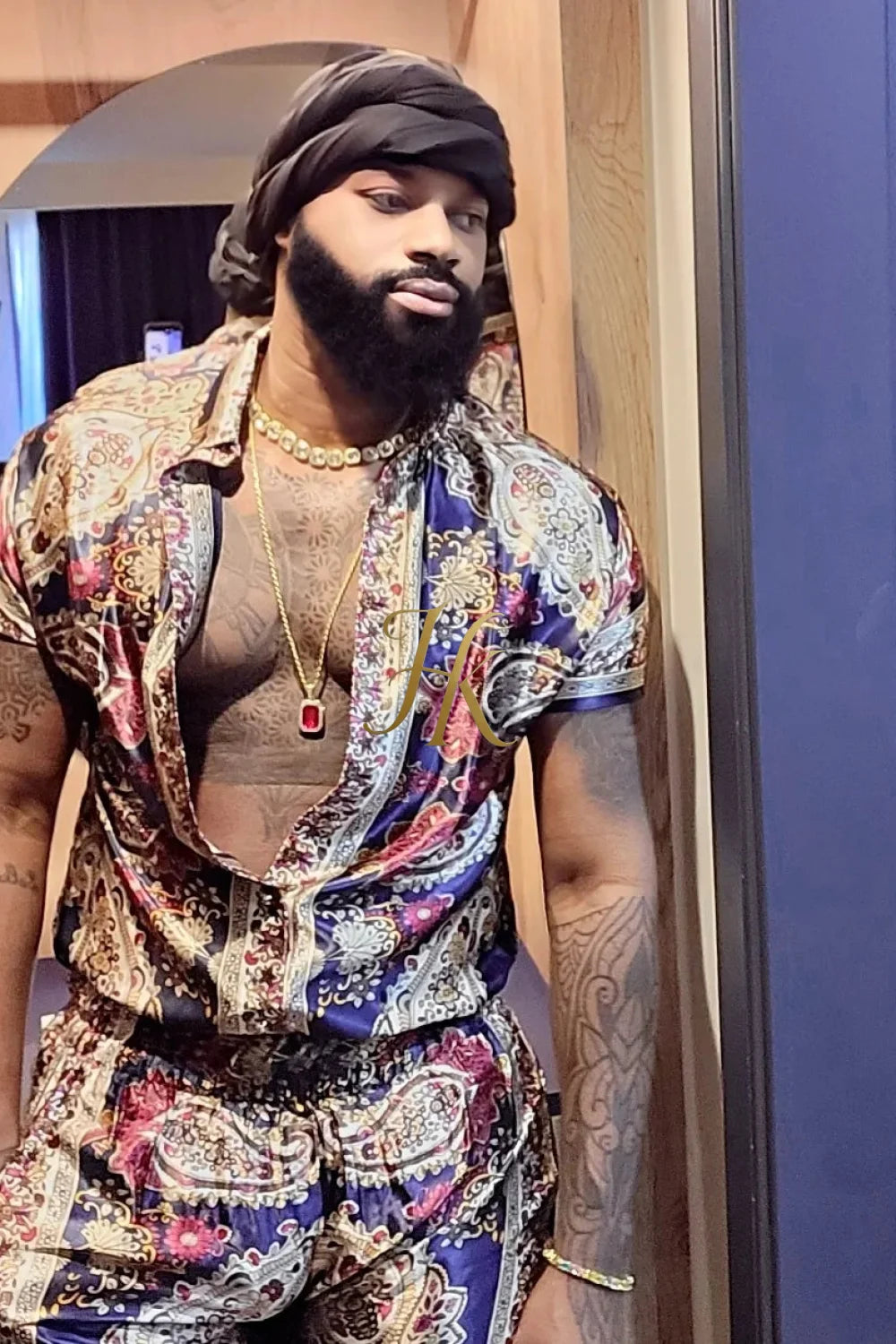 Handmade Men's Silk Set - Elevate Your Style with the Le Barroco Model - Perfect for Any Special Occasion - kayibstrore