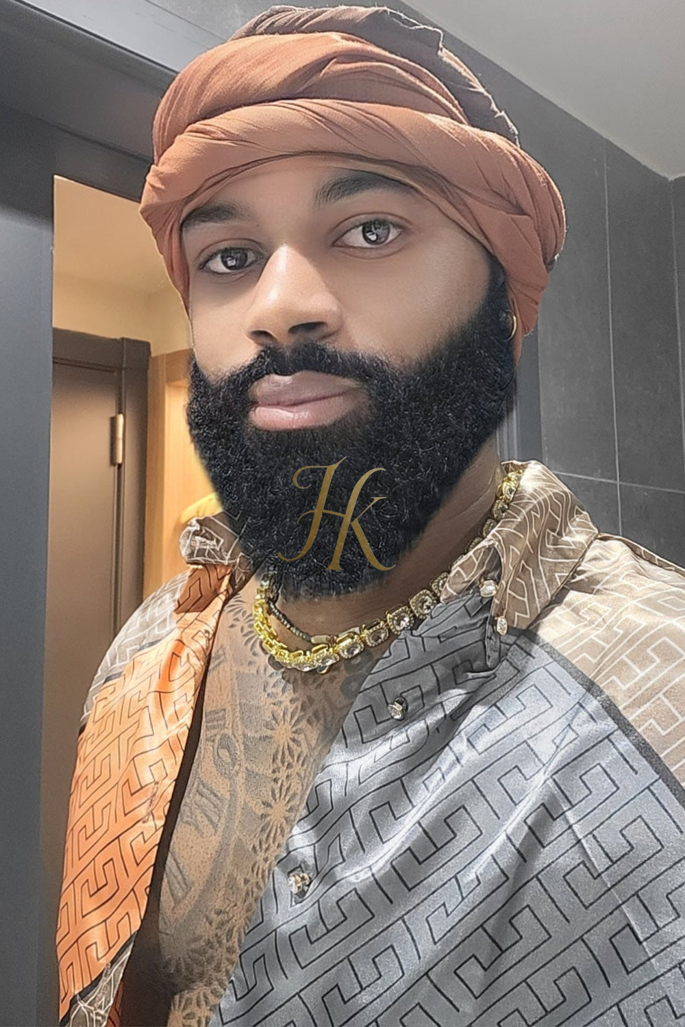 Men's Silk Set - Elevate Your Style with Le Barroco Print - Perfect for Couples and Special Occasions - kayibstrore