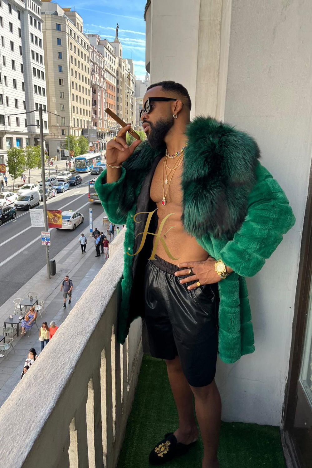 Handmade Luxury Winter Men's Rex Rabbit Fur Coat with Super Large Raccoon Collar - Premium Fashion Outerwear - kayibstrore