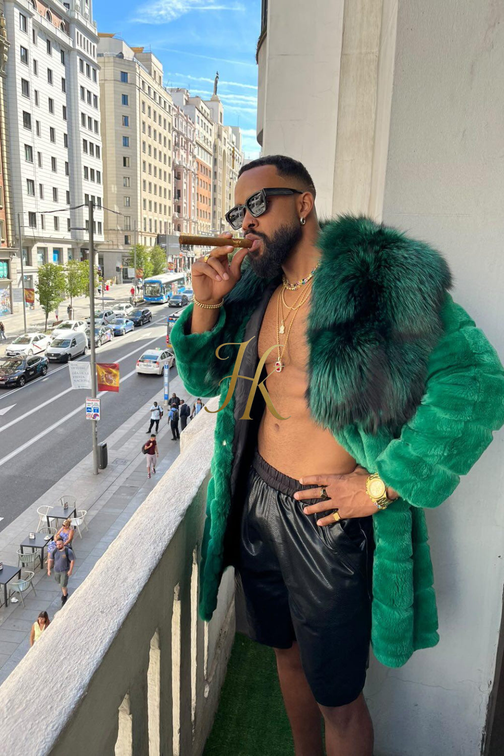 Handmade Luxury Winter Men's Rex Rabbit Fur Coat with Super Large Raccoon Collar - Premium Fashion Outerwear - kayibstrore