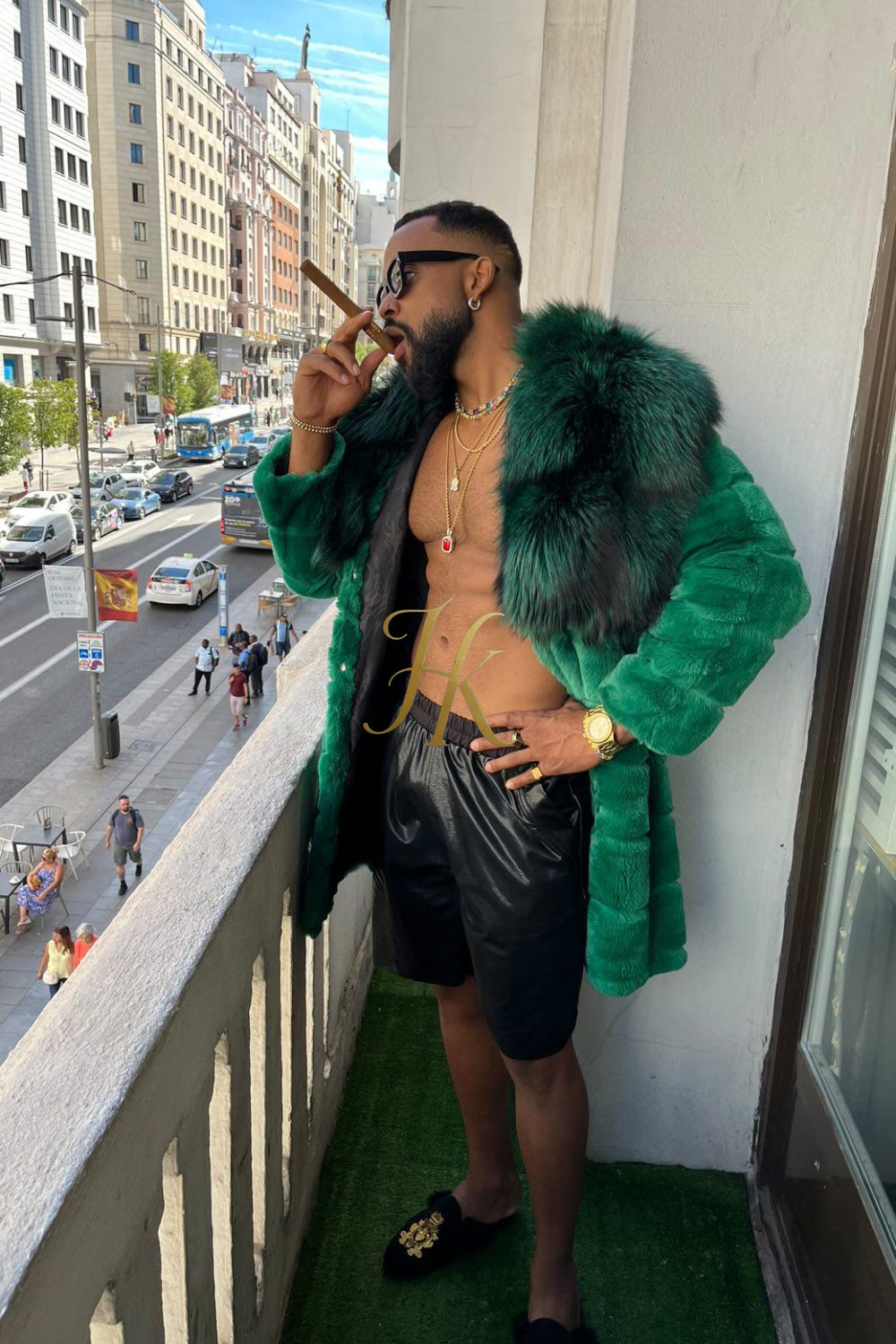 Handmade Luxury Winter Men's Rex Rabbit Fur Coat with Super Large Raccoon Collar - Premium Fashion Outerwear - kayibstrore