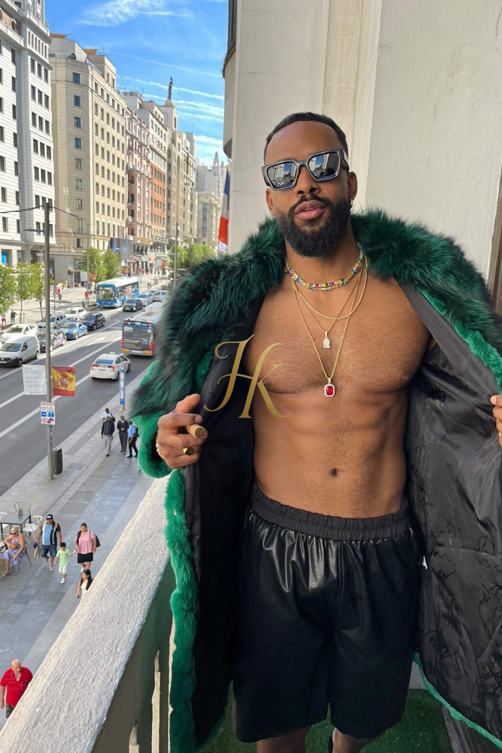 Handmade Luxury Winter Men's Rex Rabbit Fur Coat with Super Large Raccoon Collar - Premium Fashion Outerwear - kayibstrore