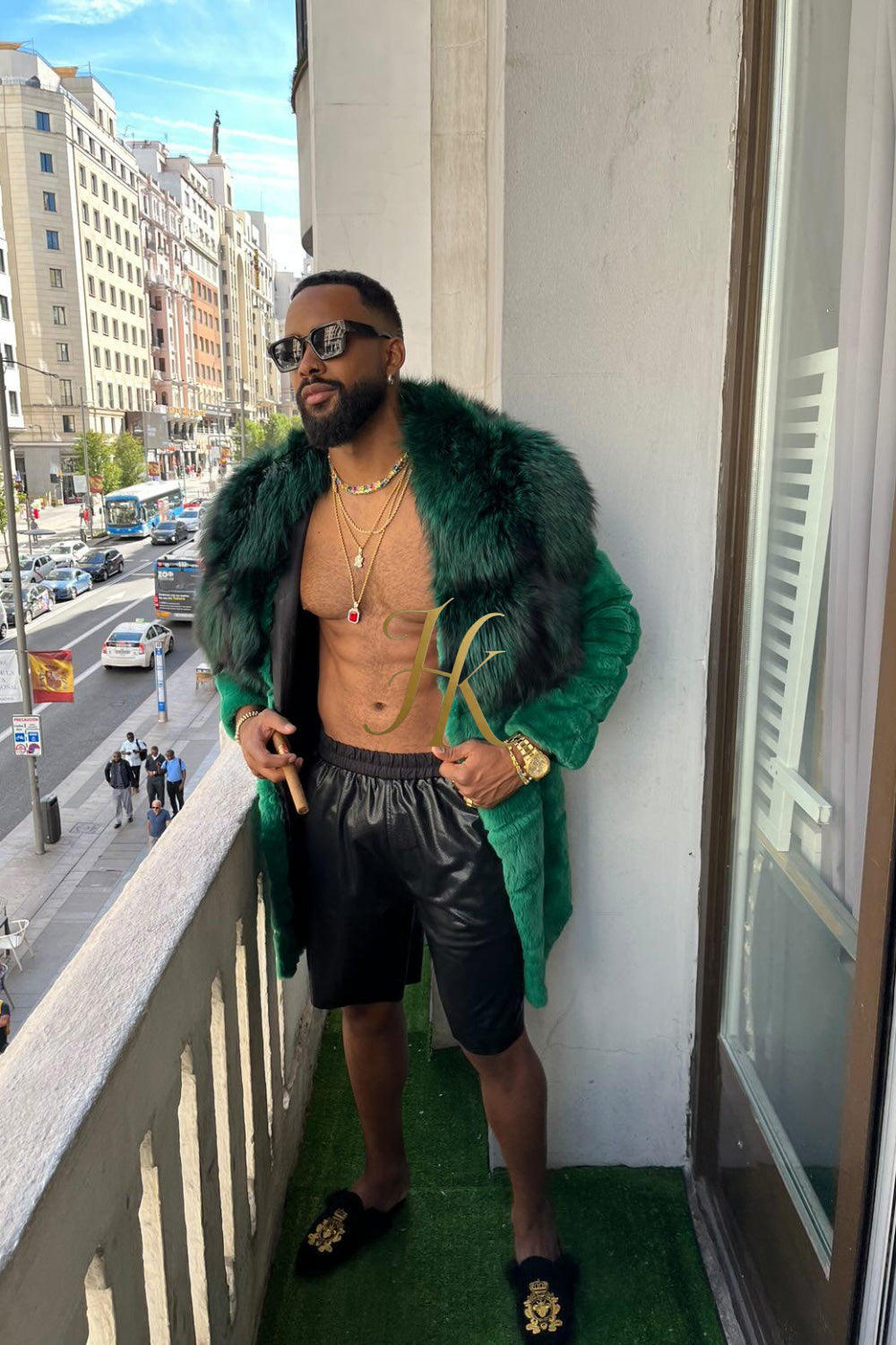 Handmade Luxury Winter Men's Rex Rabbit Fur Coat with Super Large Raccoon Collar - Premium Fashion Outerwear - kayibstrore