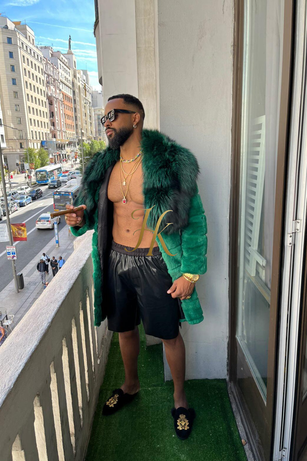 Handmade Luxury Winter Men's Rex Rabbit Fur Coat with Super Large Raccoon Collar - Premium Fashion Outerwear - kayibstrore