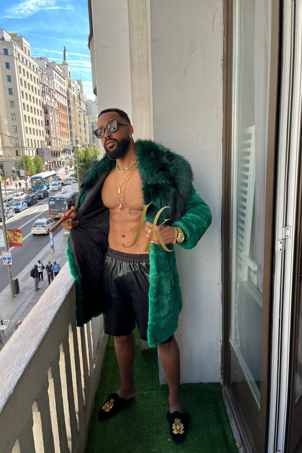 Handmade Luxury Winter Men's Rex Rabbit Fur Coat with Super Large Raccoon Collar - Premium Fashion Outerwear - kayibstrore