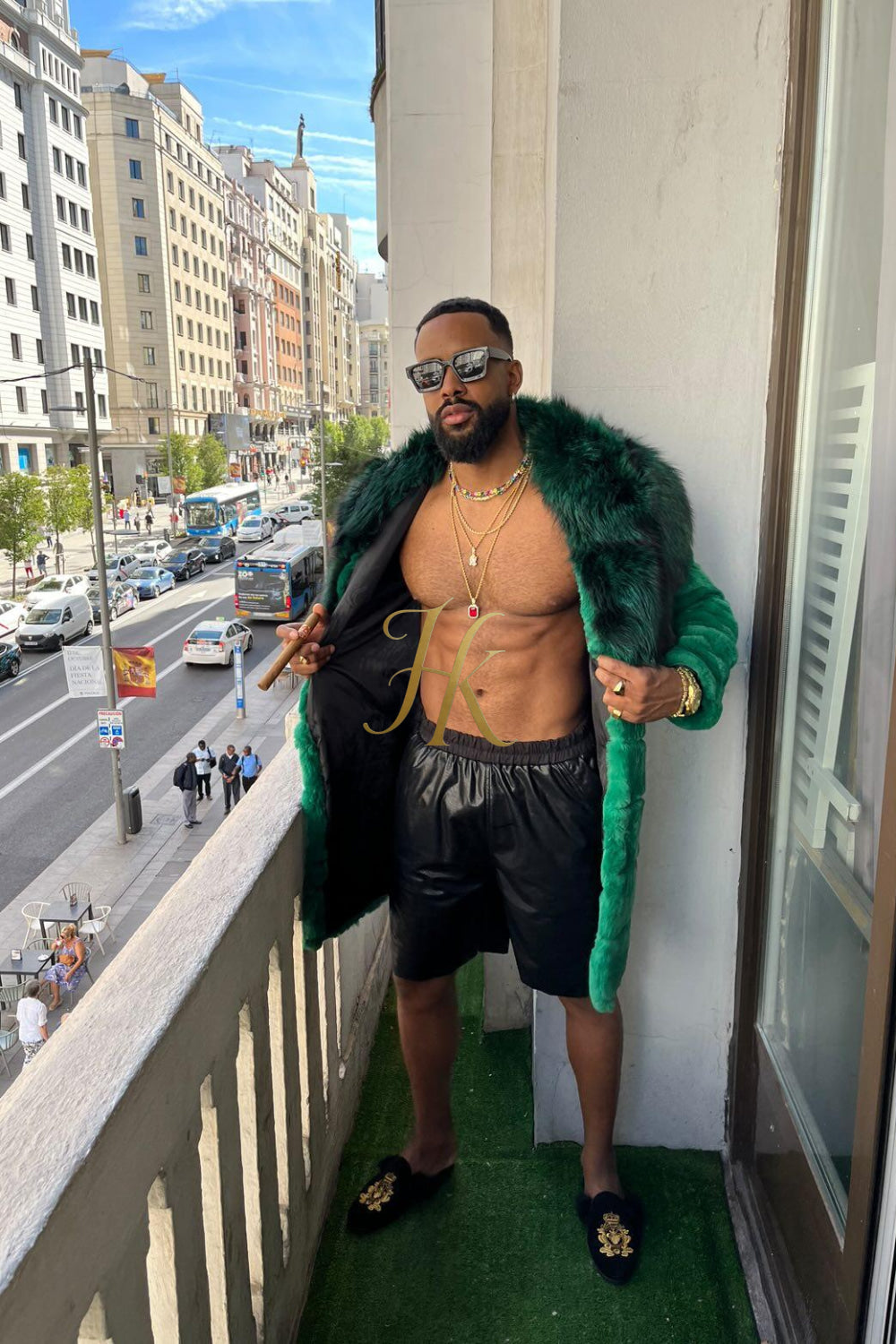 Handmade Luxury Winter Men's Rex Rabbit Fur Coat with Super Large Raccoon Collar - Premium Fashion Outerwear - kayibstrore