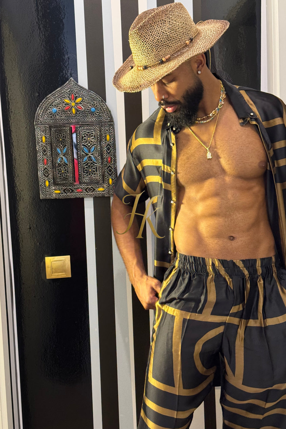 Men's Silk Summer Set outfits : Luxury menswear - kayibstrore