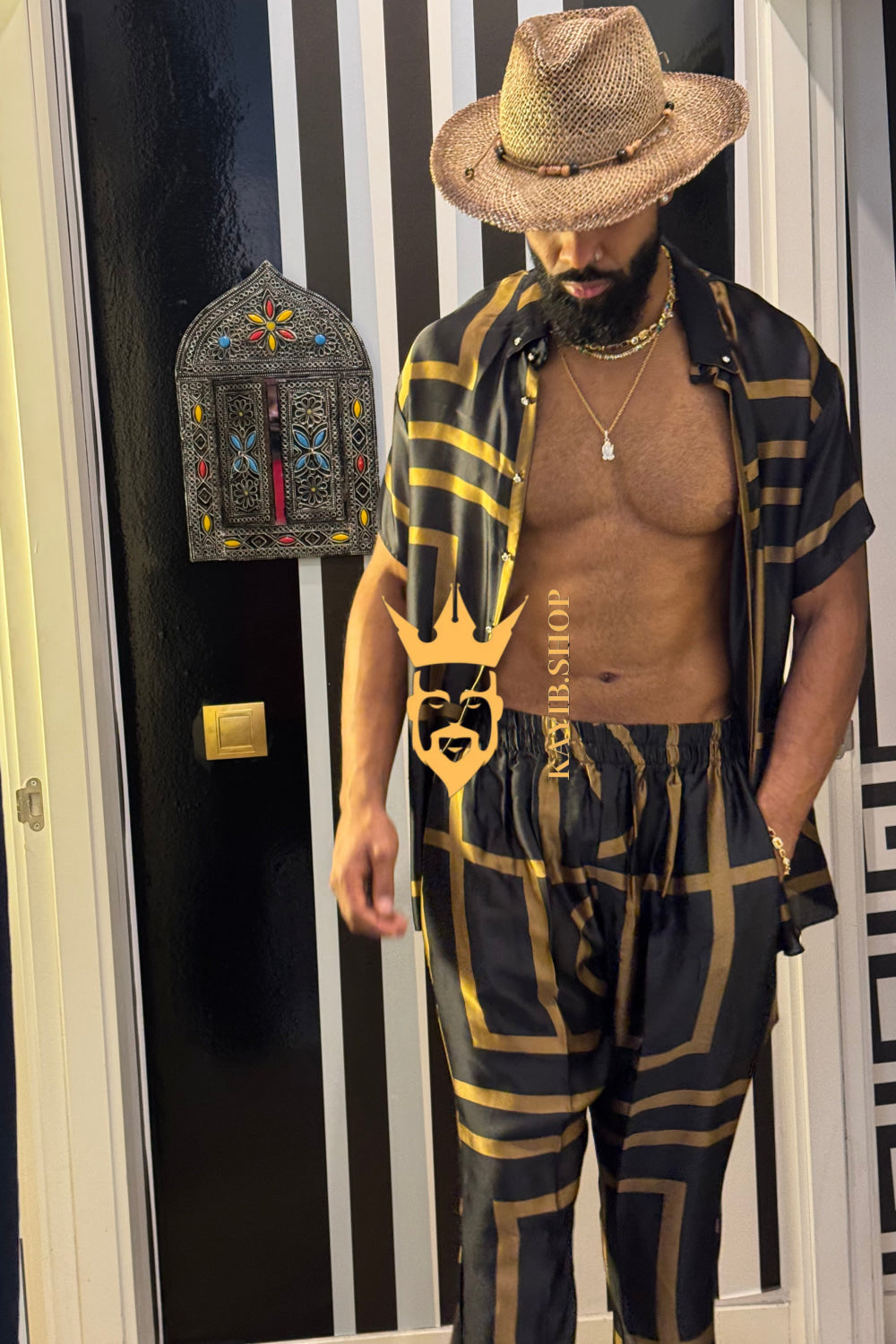 Men's Silk Summer Set outfits : Luxury menswear - kayibstrore