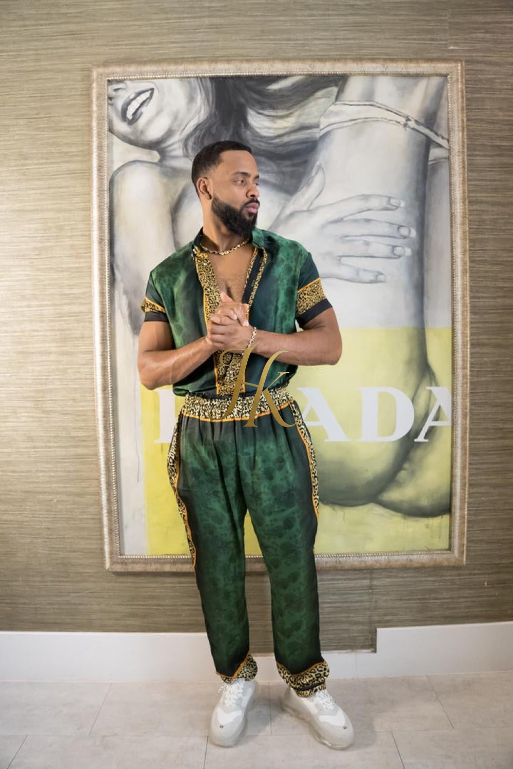 Men's luxury Silk Shirt and Pant Set - kayibstrore