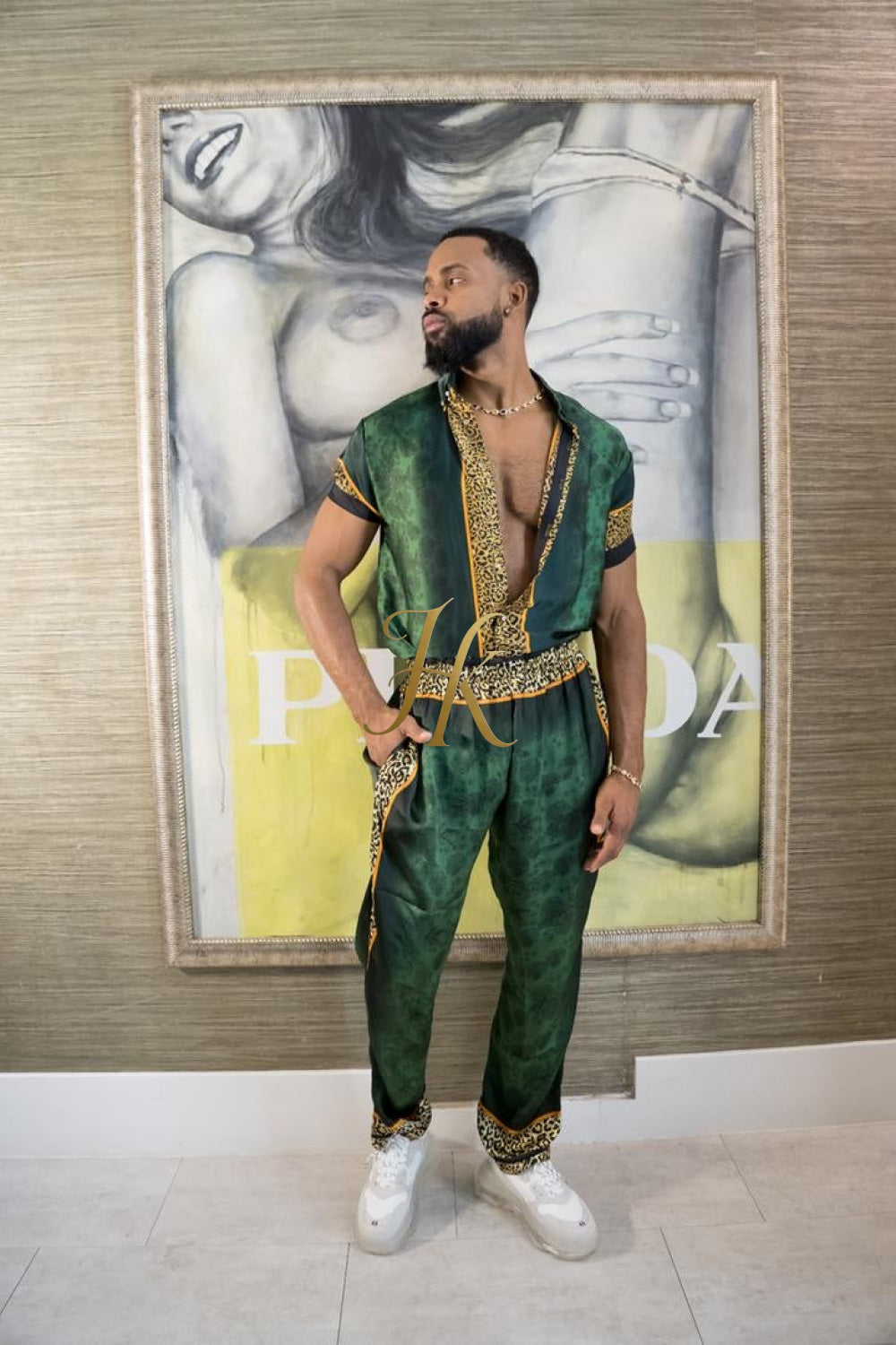 Men's luxury Silk Shirt and Pant Set - kayibstrore