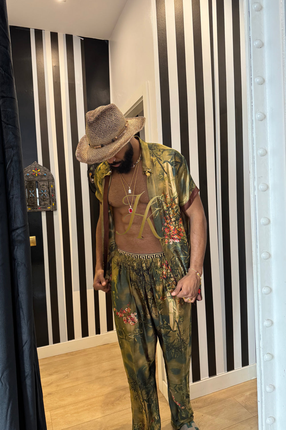 Men’s Pure Silk Matching Set – Where Comfort Meets Sophistication - kayibstrore