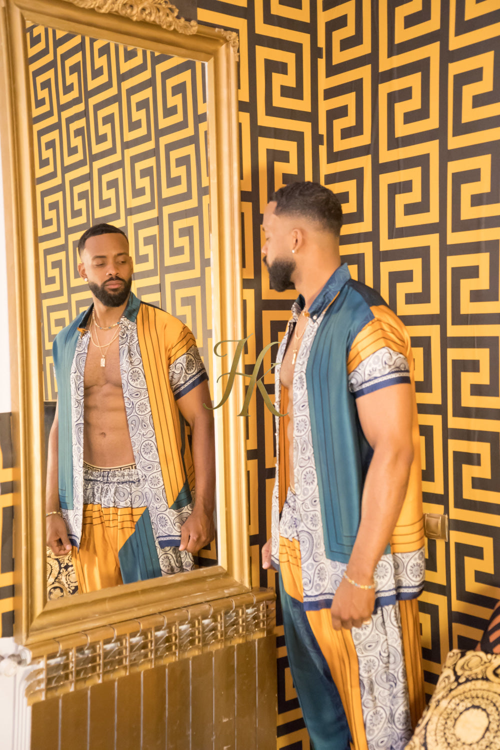 Fashion luxury Men's Silk Summer Set - kayibstrore
