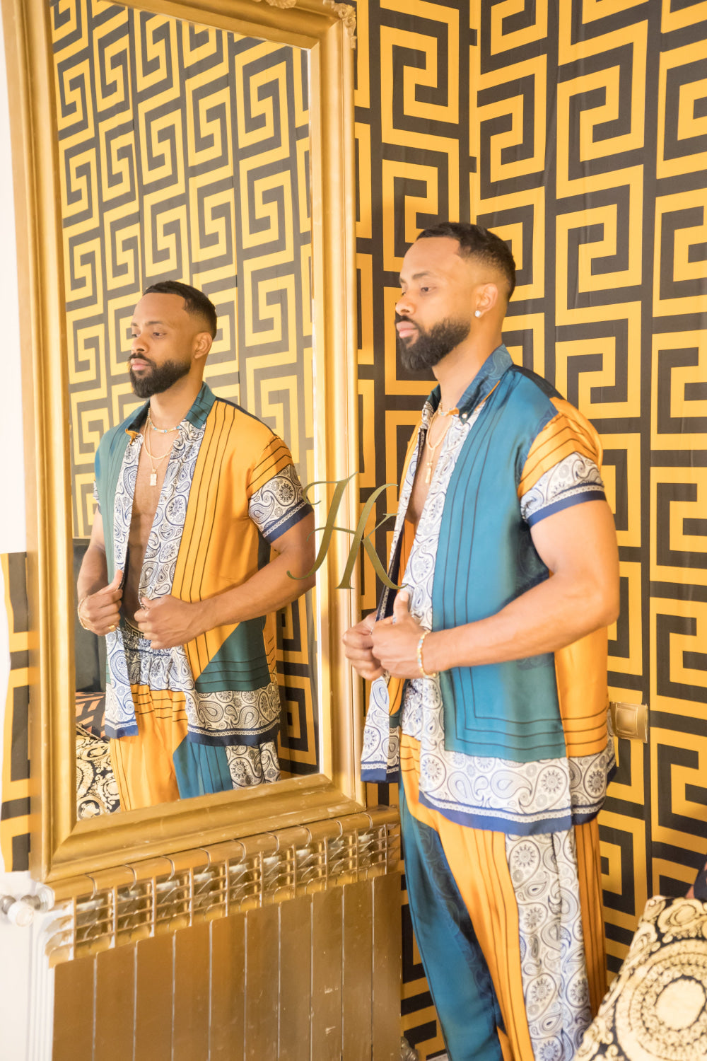 Fashion luxury Men's Silk Summer Set - kayibstrore