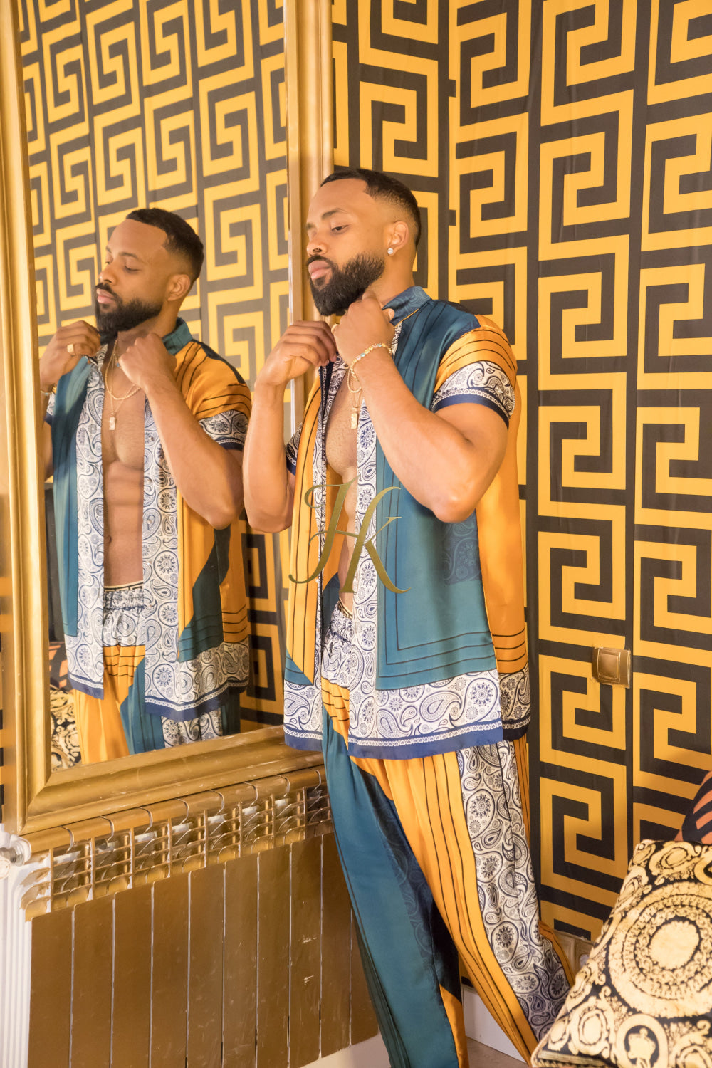Fashion luxury Men's Silk Summer Set - kayibstrore
