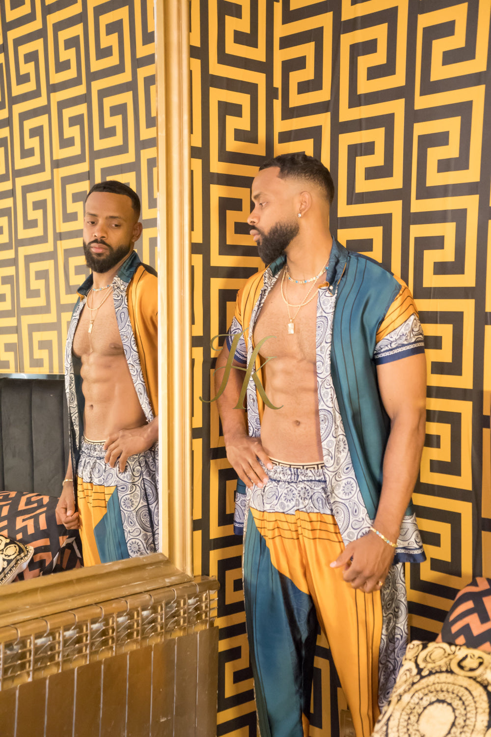 Fashion luxury Men's Silk Summer Set - kayibstrore