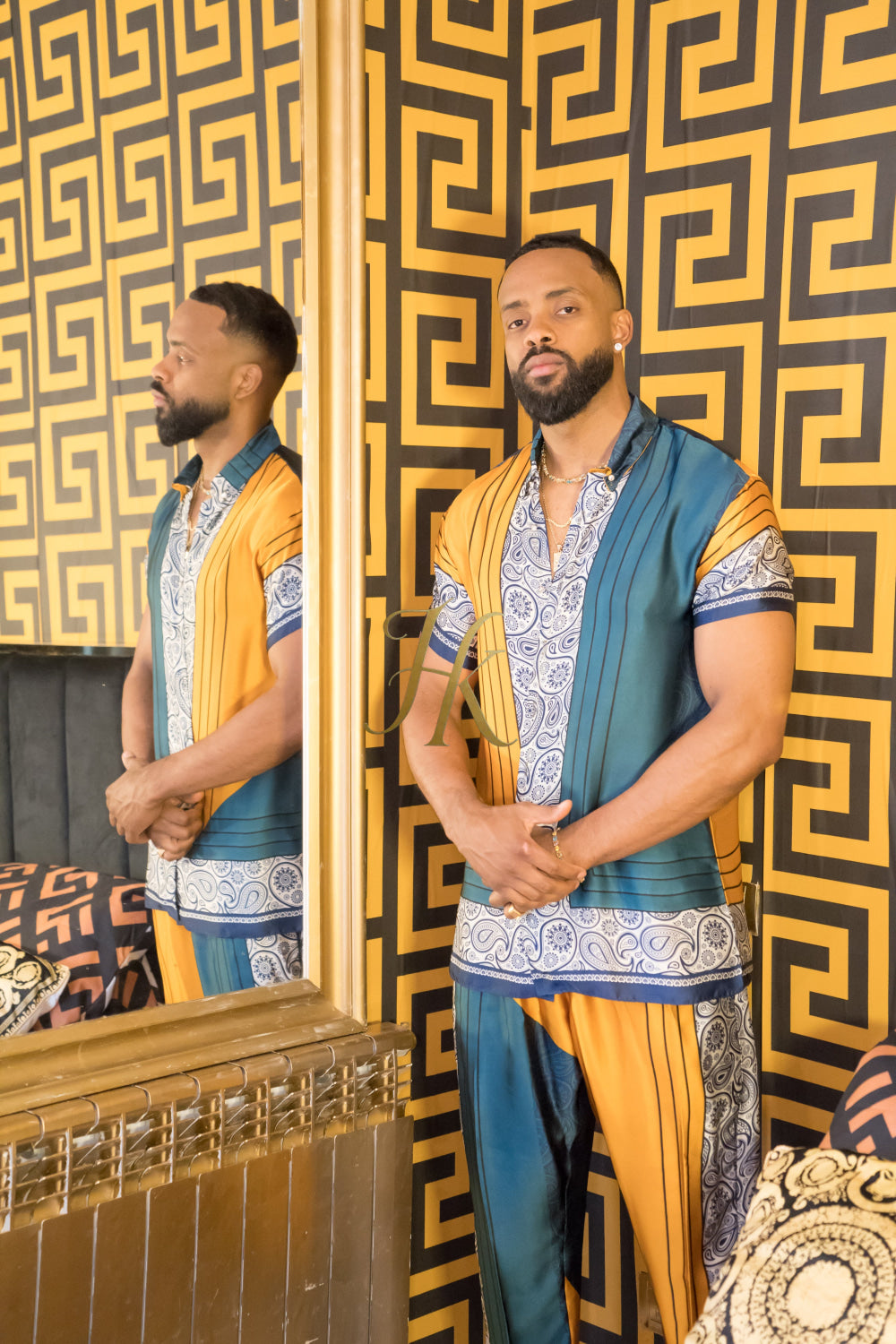 Fashion luxury Men's Silk Summer Set - kayibstrore