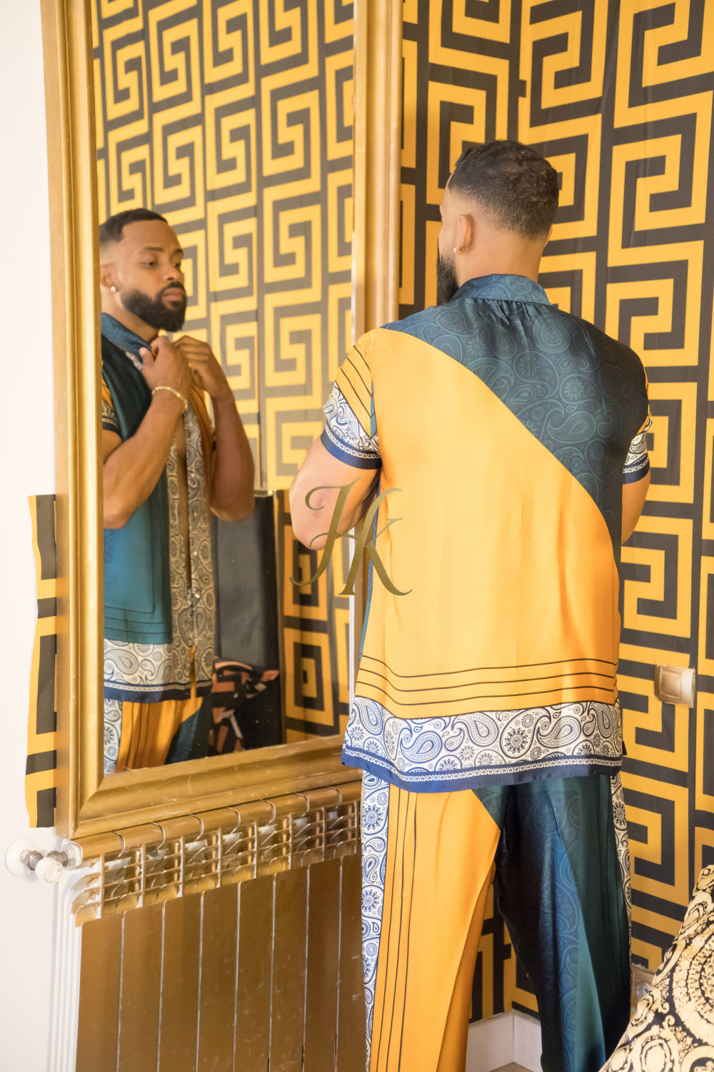 Fashion luxury Men's Silk Summer Set - kayibstrore