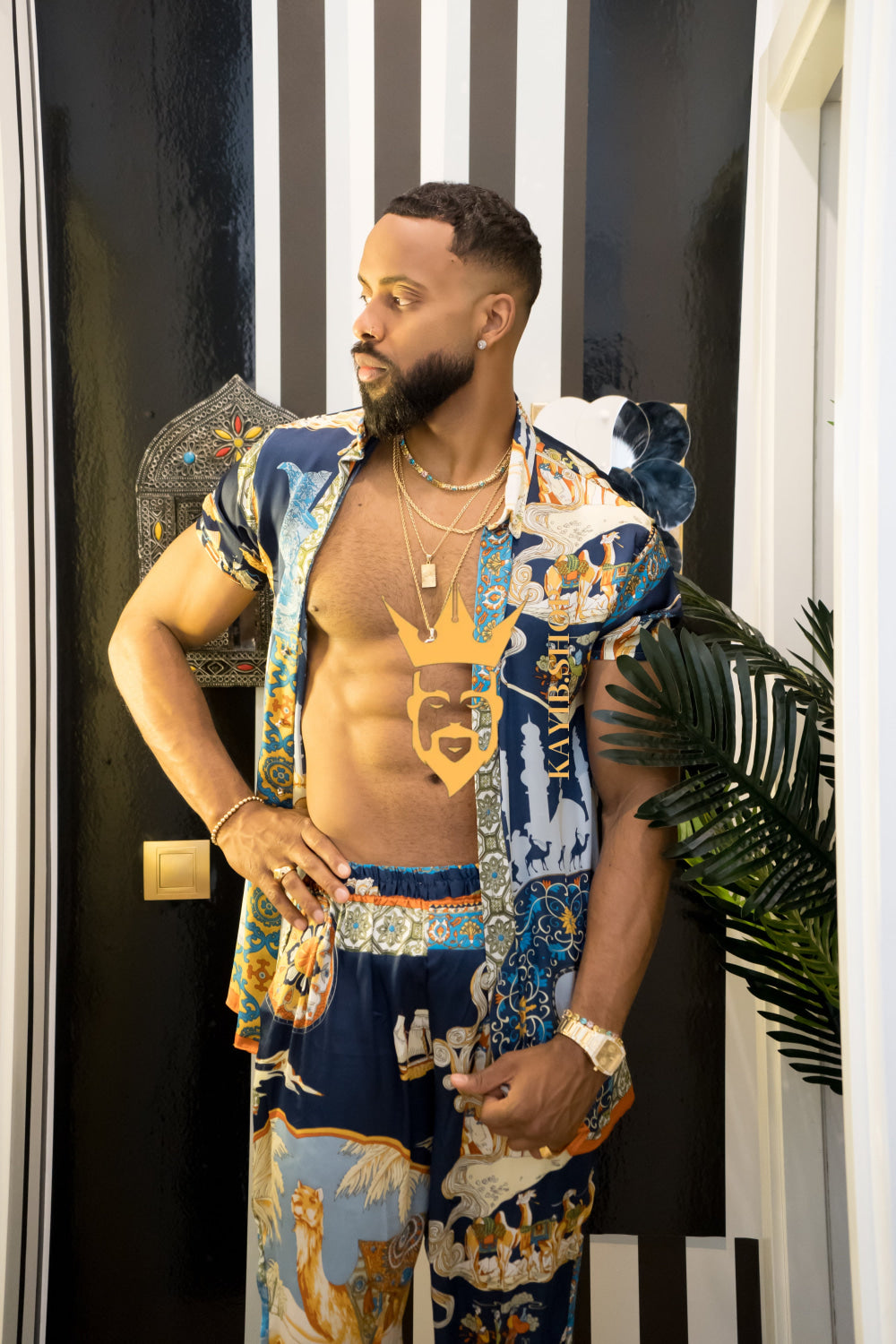 Luxury Men's Silk Summer Set outfits - kayibstrore