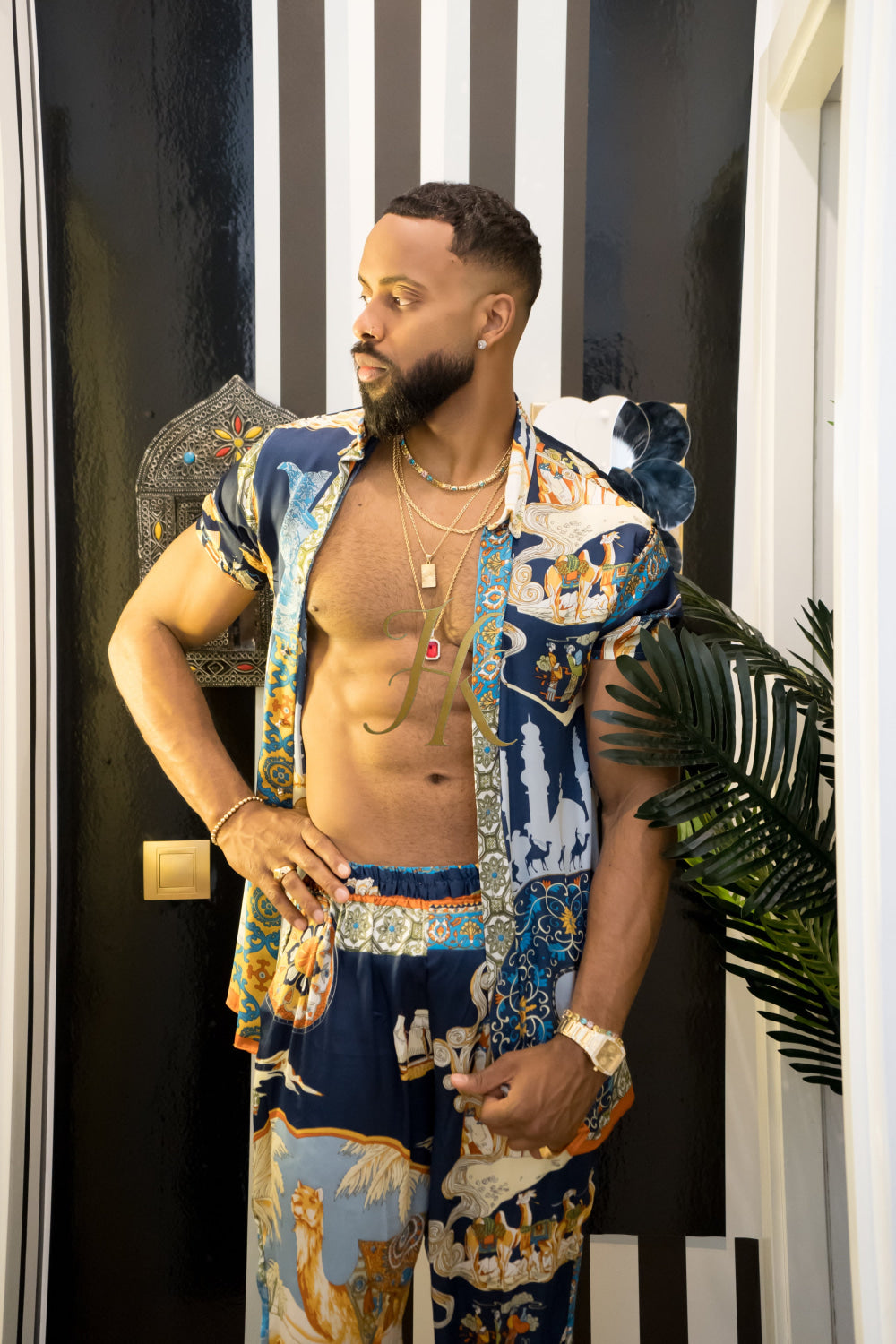 Luxury Men's Silk Summer Set outfits - kayibstrore