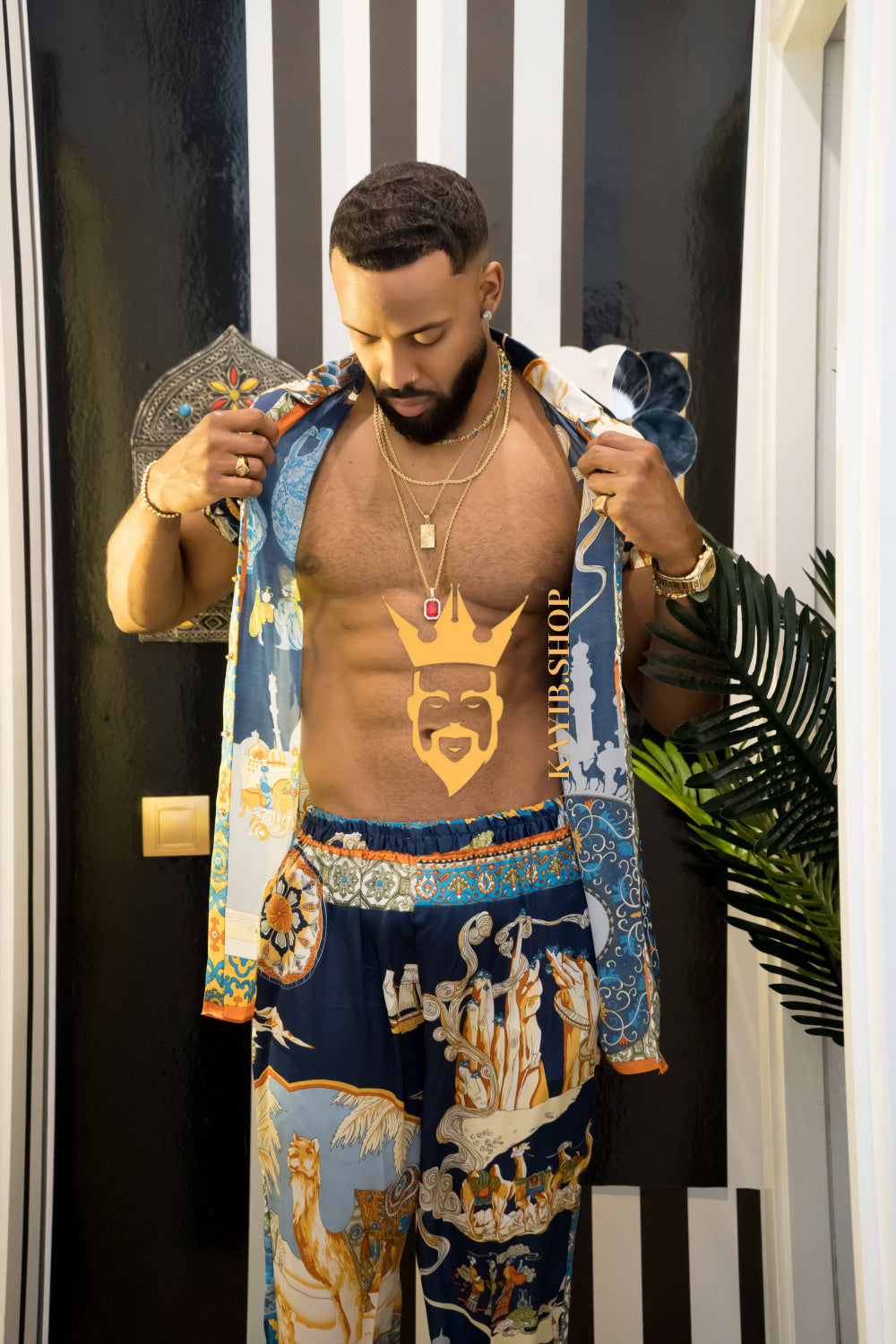 Luxury Men's Silk Summer Set outfits - kayibstrore