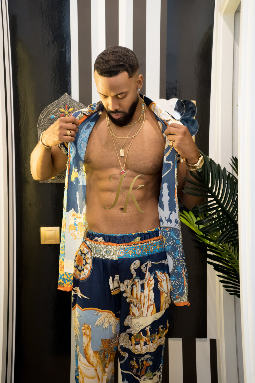 Luxury Men's Silk Summer Set outfits - kayibstrore