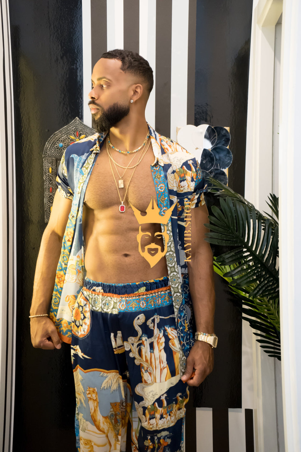 Luxury Men's Silk Summer Set outfits - kayibstrore