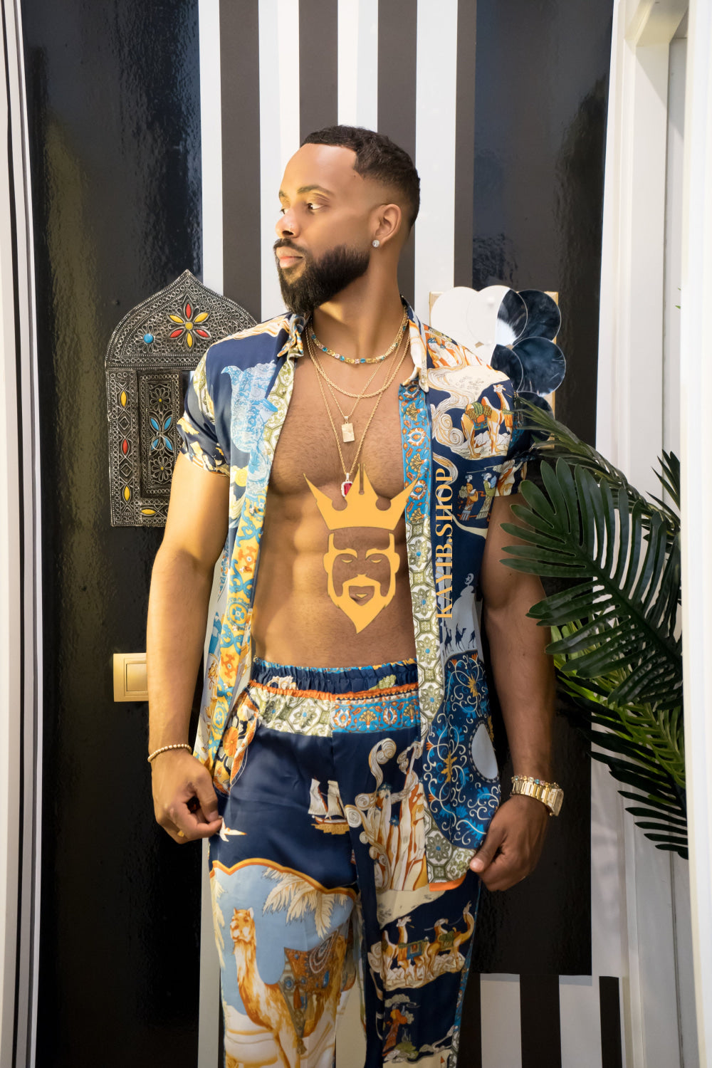 Luxury Men's Silk Summer Set outfits - kayibstrore