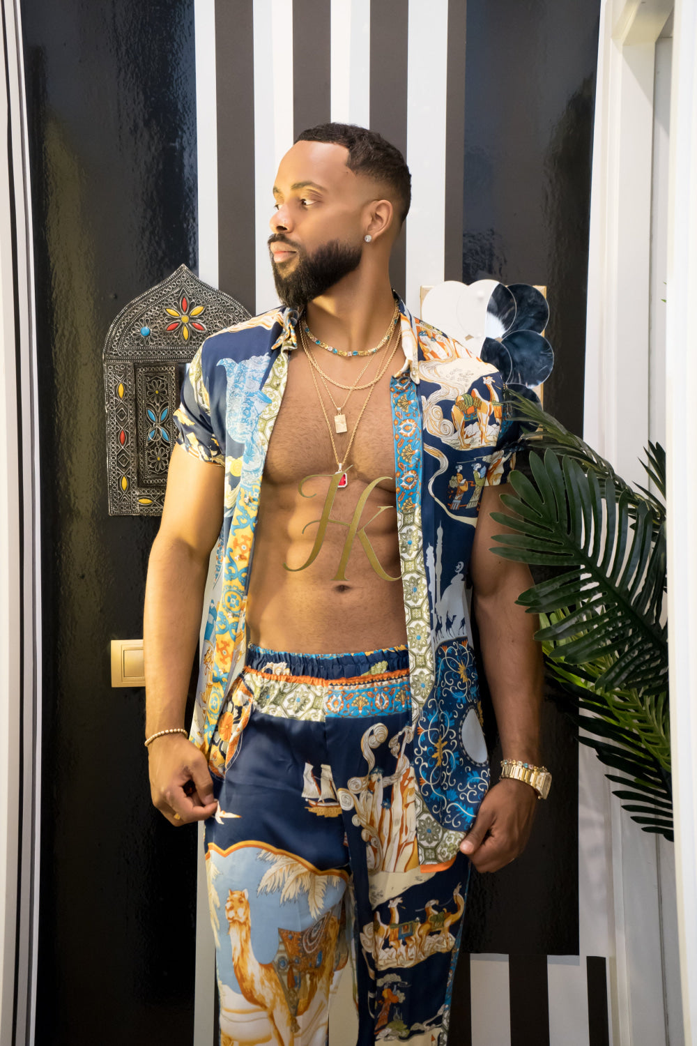 Luxury Men's Silk Summer Set outfits - kayibstrore