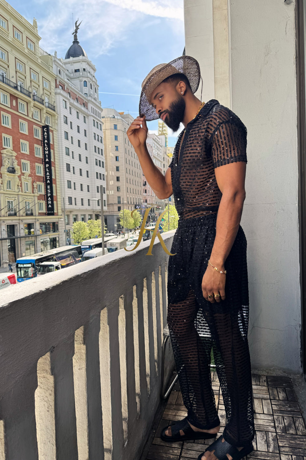 🖤 Royal Mesh Embroidered Shirt – Limited Edition Luxury - kayibstrore