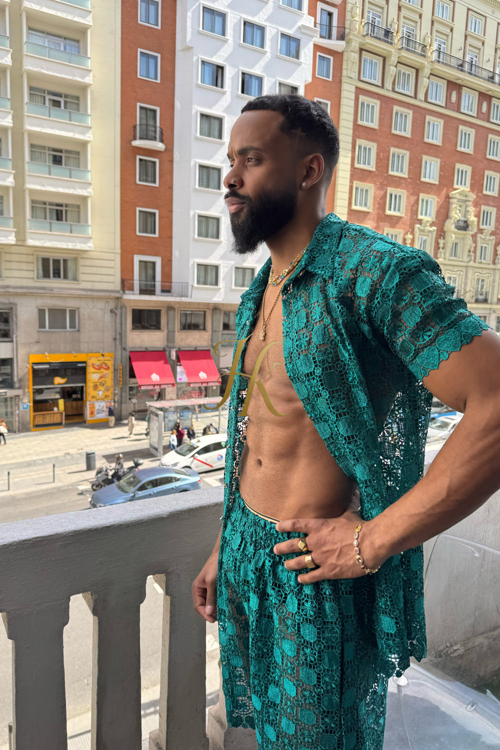 🌟 Celestia Pearl Lace Shirt – Haute Couture Limited Edition - kayibstrore