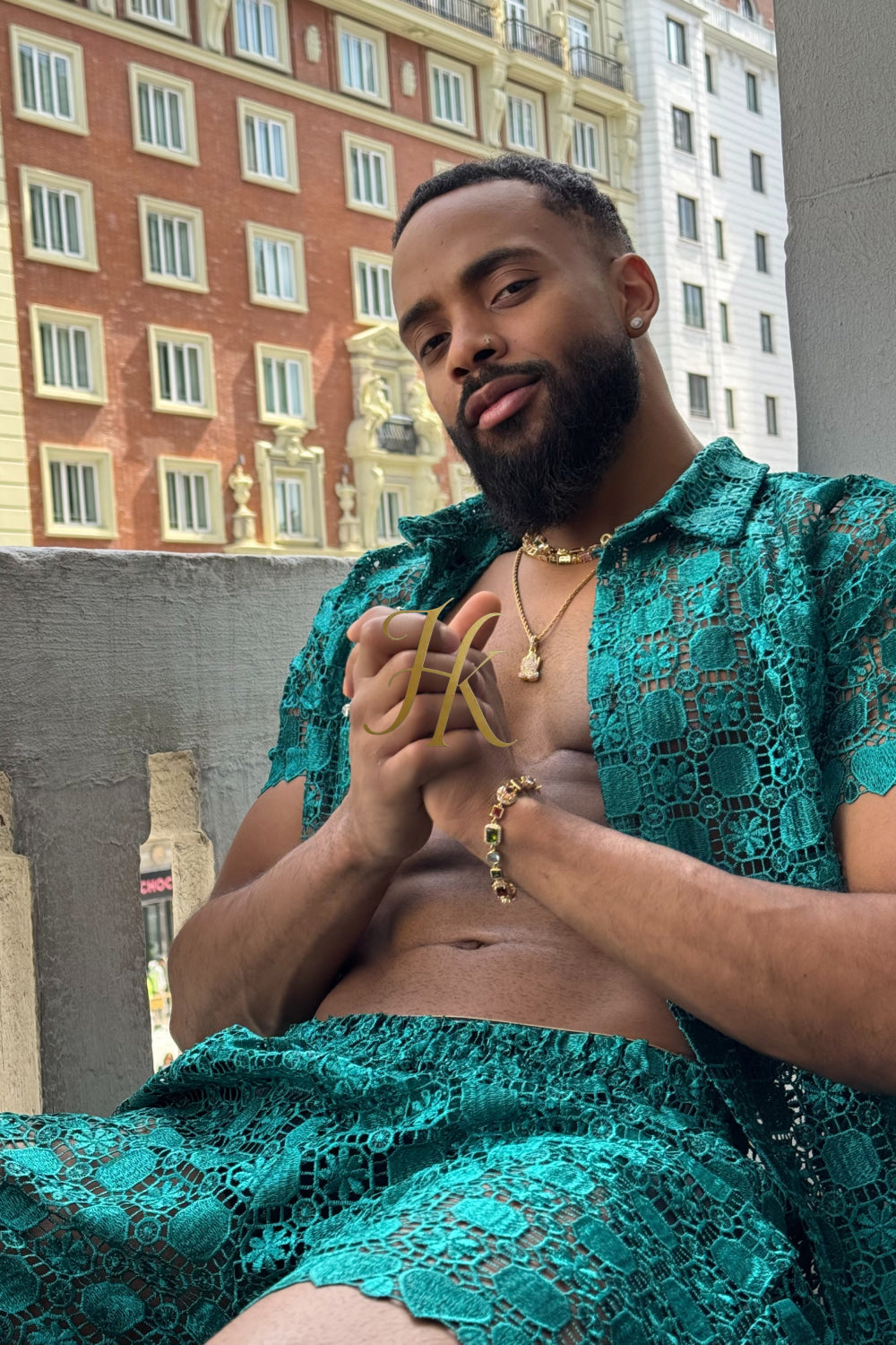 🌟 Celestia Pearl Lace Shirt – Haute Couture Limited Edition - kayibstrore