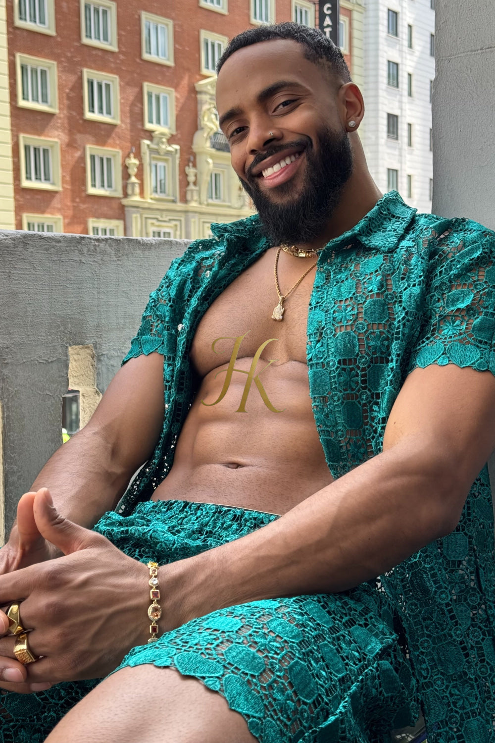 🌟 Celestia Pearl Lace Shirt – Haute Couture Limited Edition - kayibstrore