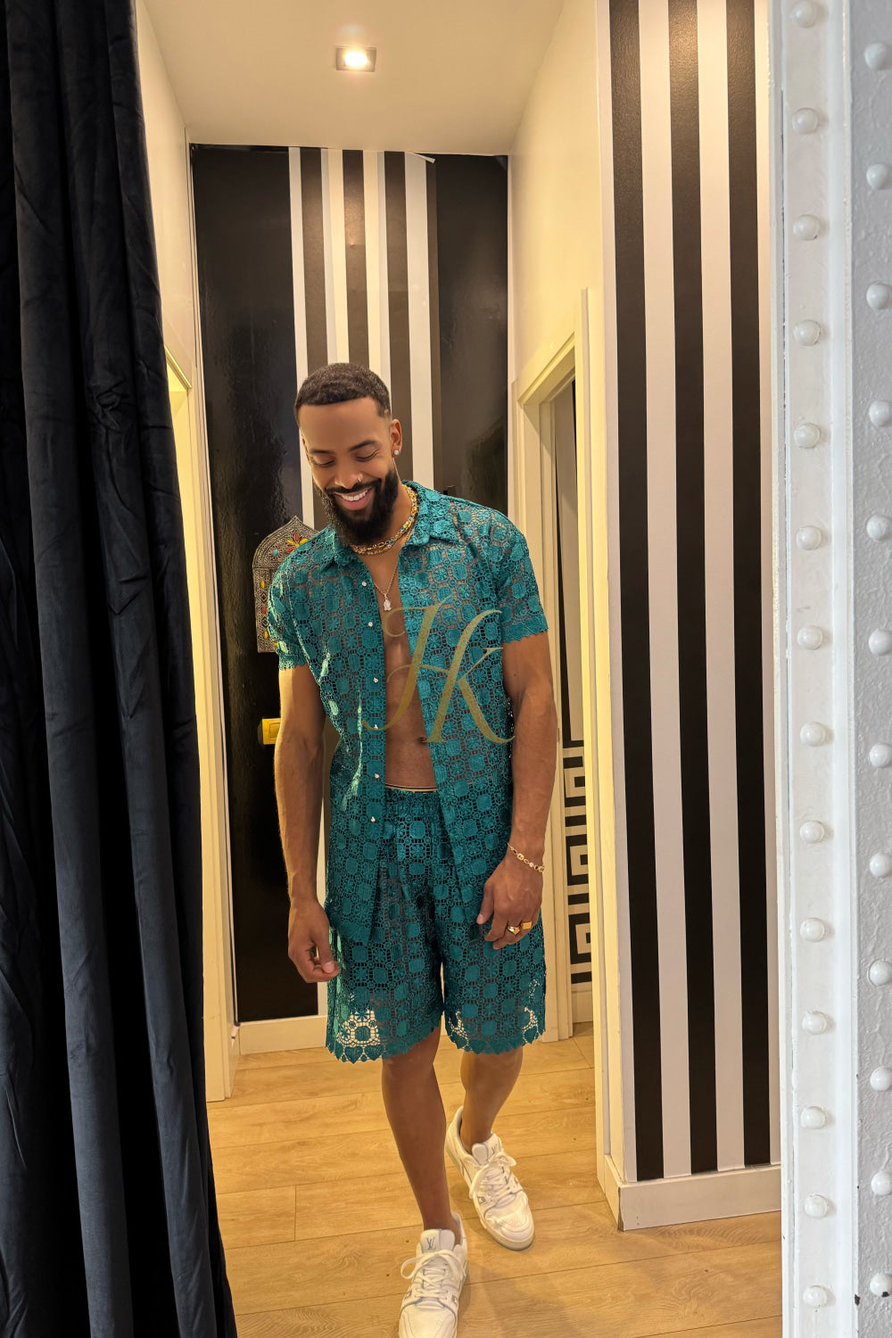 🌟 Celestia Pearl Lace Shirt – Haute Couture Limited Edition - kayibstrore