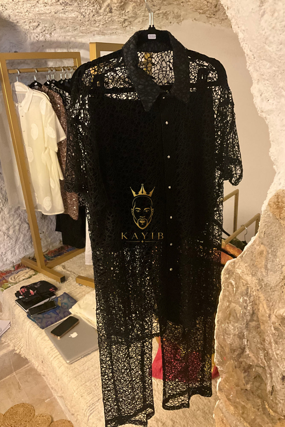 Lace Set – Mesh Embroidered Shirt & Pant Ensemble - kayibstrore