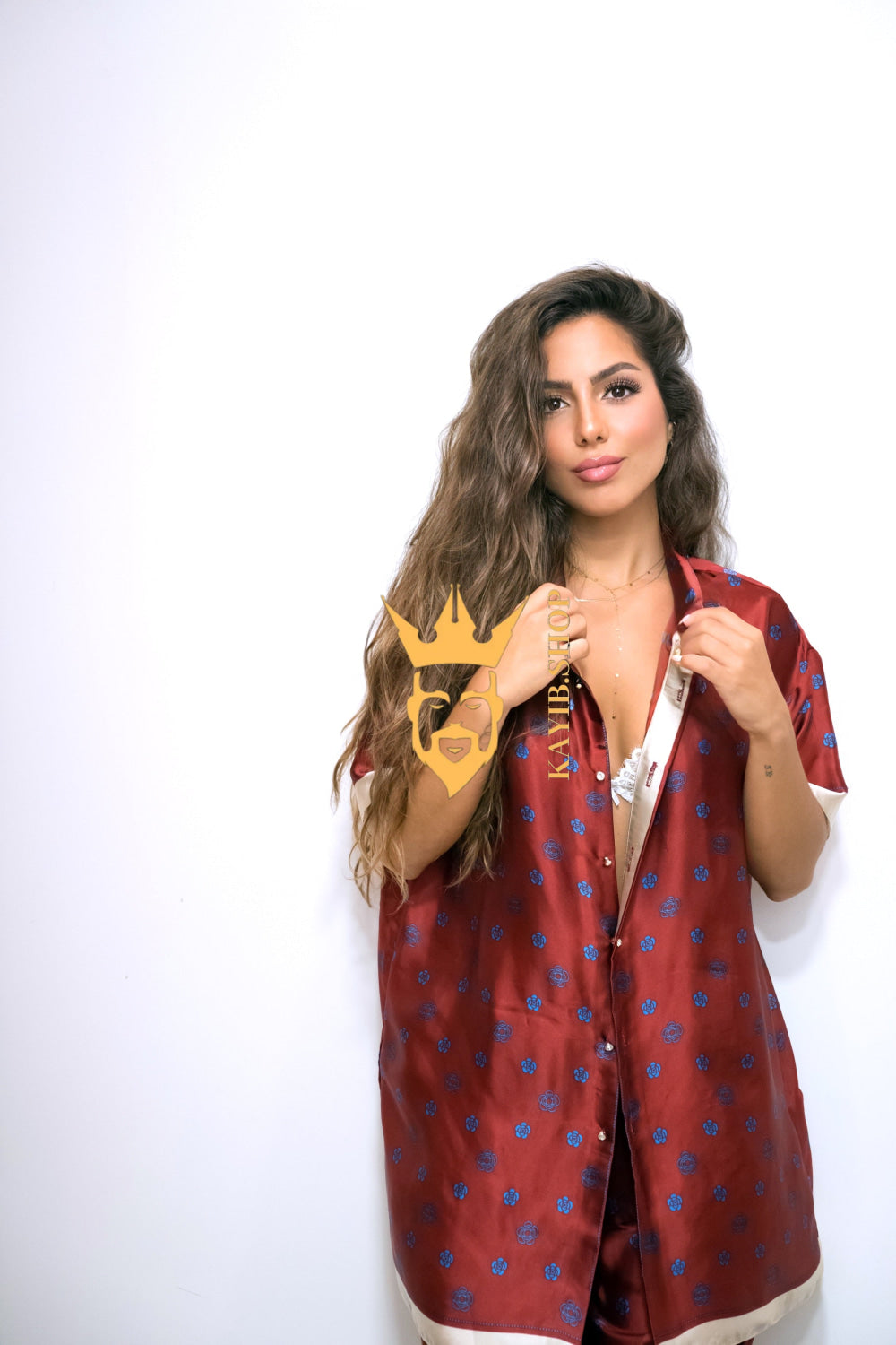 Lunar Luxe: Premium Silk Shirt and Pants - kayibstrore