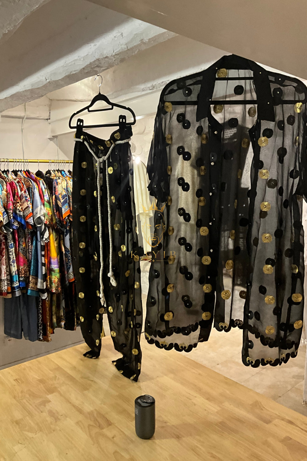 KAYIB Black Gold Sheer Set