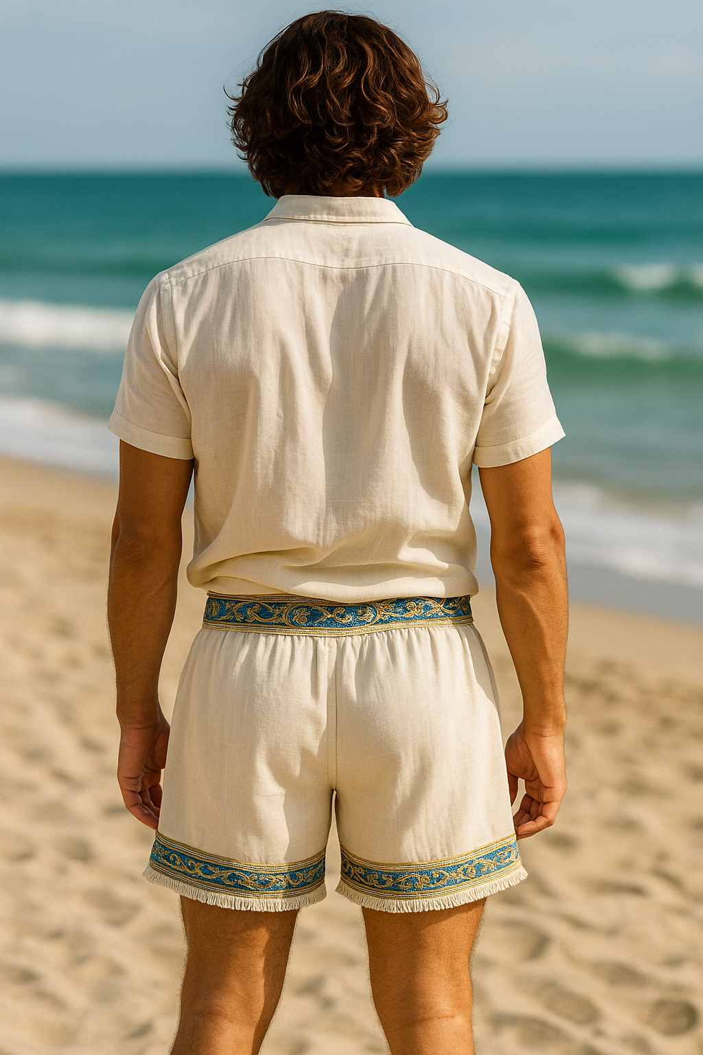 Boho Luxe Embroidered Men’s Shorts – Limited Edition | House of Kayib - kayibstrore