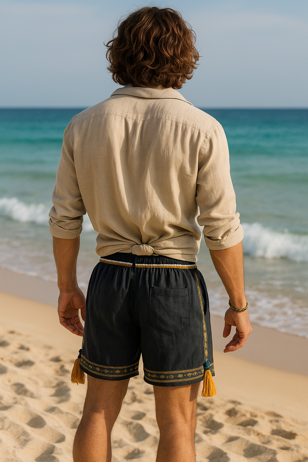Boho Luxe Embroidered Men’s Shorts – Limited Edition | House of Kayib - kayibstrore