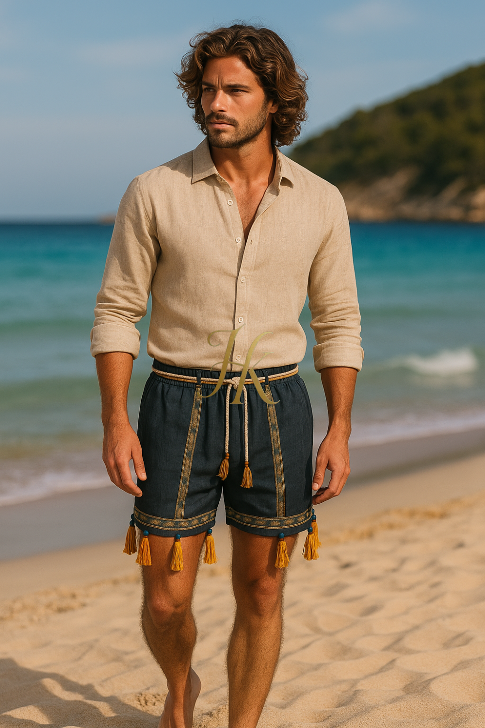 Boho Luxe Embroidered Men’s Shorts – Limited Edition | House of Kayib - kayibstrore