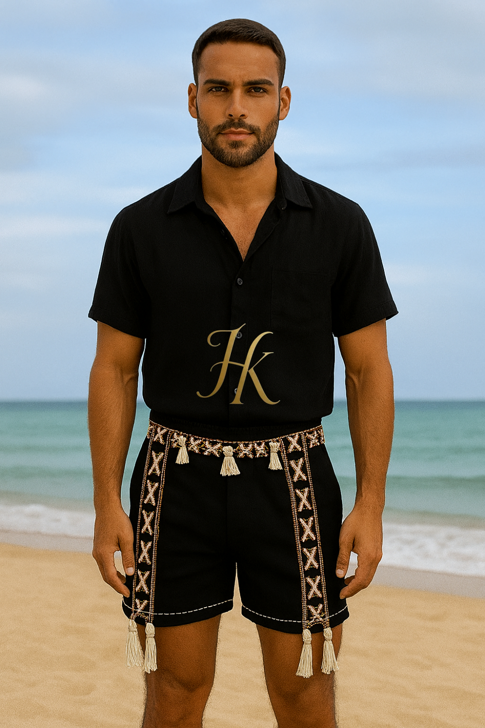 Boho Luxe Embroidered Men’s Shorts – Limited Edition | House of Kayib - kayibstrore