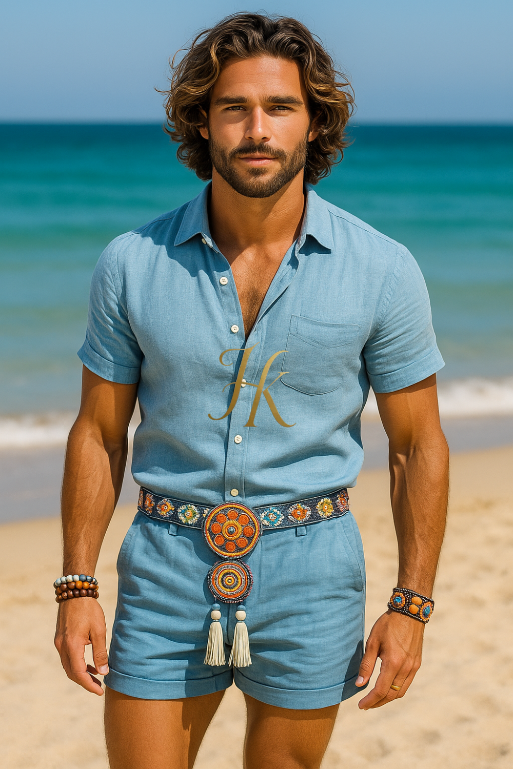 Boho Luxe Embroidered Men’s Shorts – Limited Edition | House of Kayib - kayibstrore