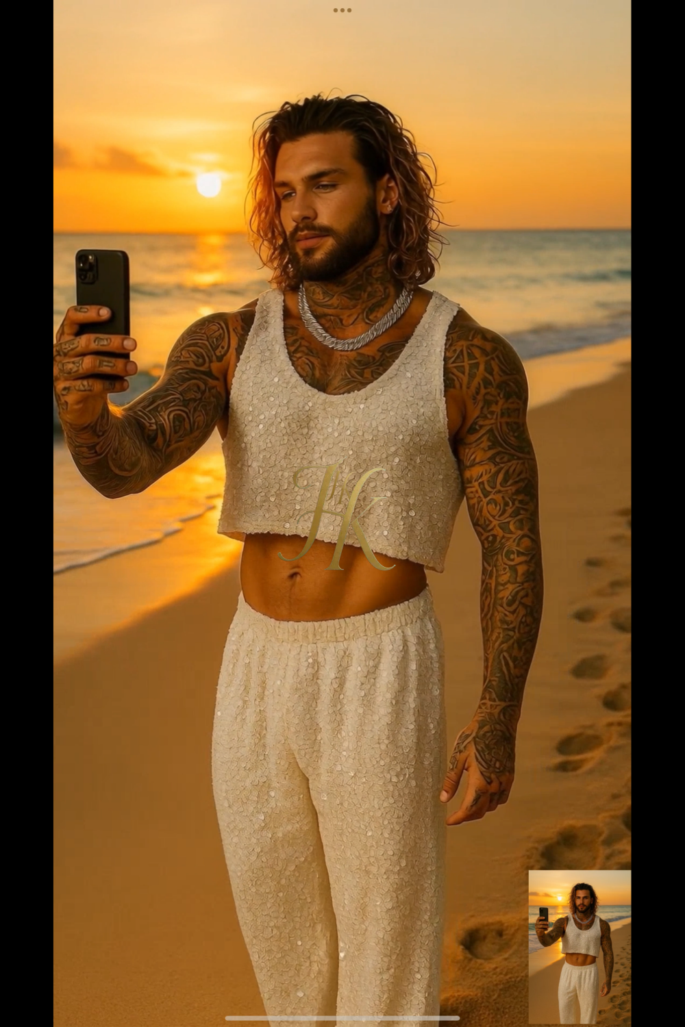 Conjunto de vestido de seda de lujo para hombre rojo