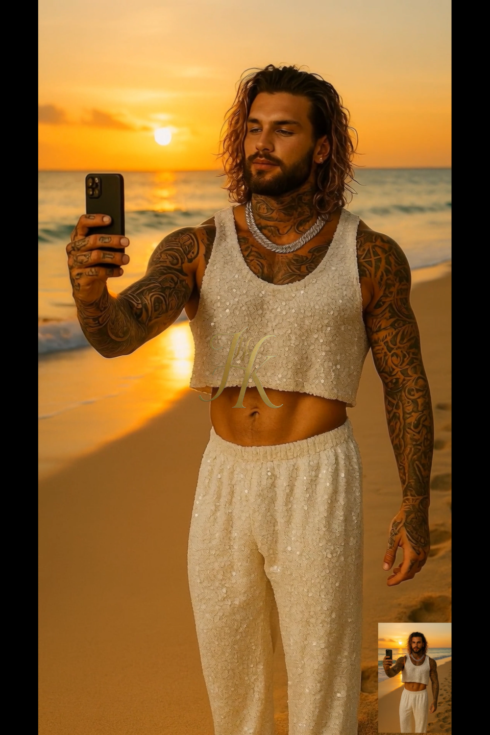 Conjunto de vestido de seda de lujo para hombre rojo