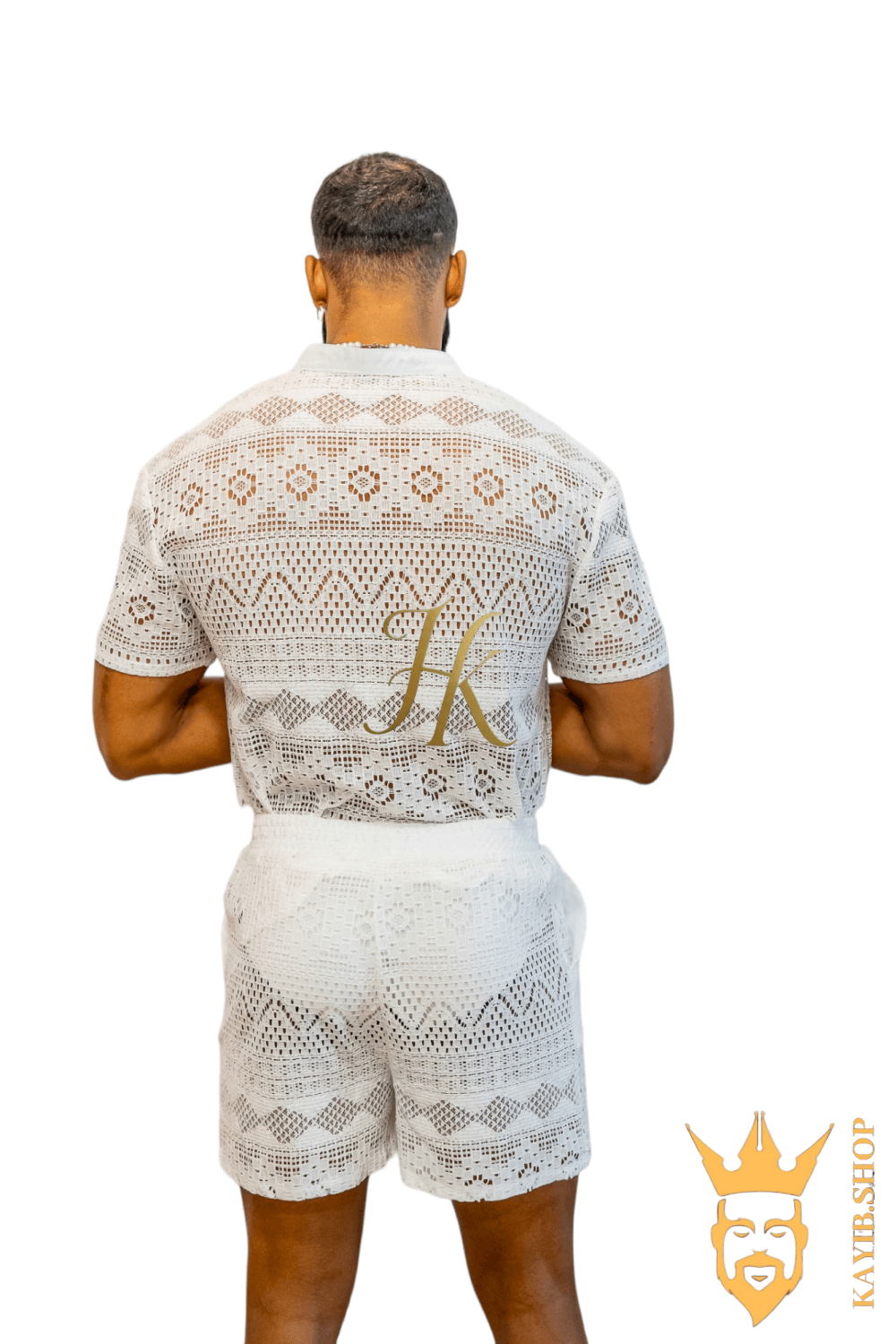 Luxurious Men's White Shirt and Shorts Set - Elevate Your Summer Style - Perfect for Any Occasion - kayibstrore