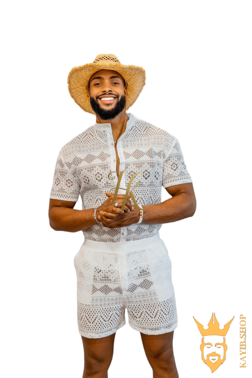 Luxurious Men's White Shirt and Shorts Set - Elevate Your Summer Style - Perfect for Any Occasion - kayibstrore