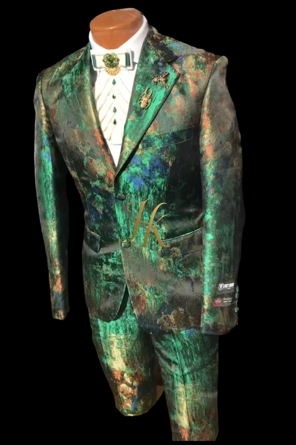 Mens Suit Premium 2 Pieces Rust / printed Mens Suit for Wedding, Engagement, Prom, Groom wear and Groomsmen Suits - kayibstrore